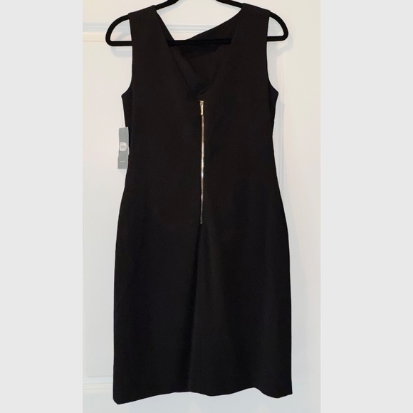 SALE Lauren Ralph Lauren Ponte Sheath Dress Black Silver Zipper sz 10 NWT - Picture 3 of 7
